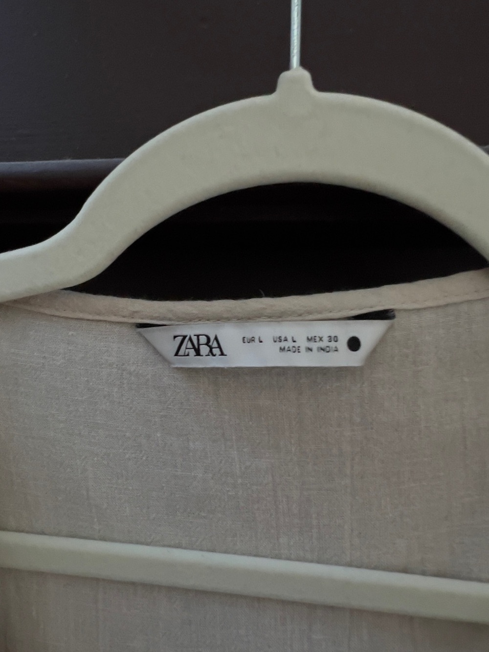Zara Cream Mini Dress with Green and Mustard Embroidery - Picture 2 of 2